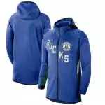 nike veste zipper hoodie nba milwaukee bucks royalhunter green new earned edition